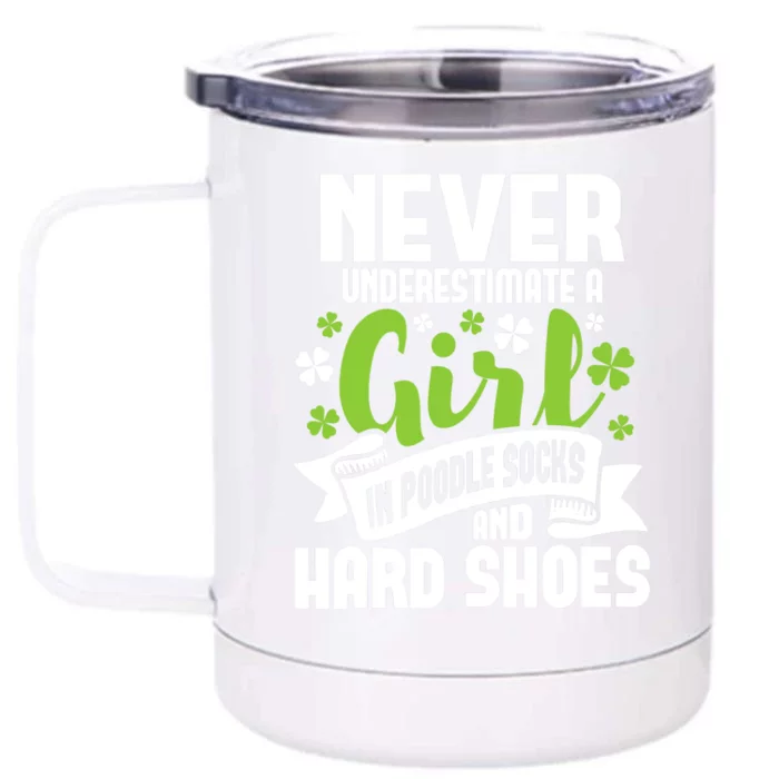 Girl In Poodle Socks - Irish Dancer Ceili Reel Dance Feis Front & Back 12oz Stainless Steel Tumbler Cup