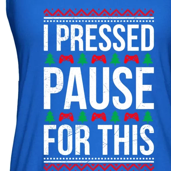 Gamer I Pressed Pause For This Christmas Video Games Cool Gift Ladies Essential Flowy Tank