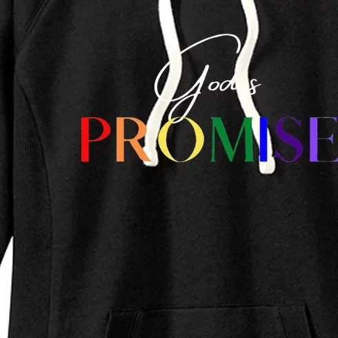 God Is Promise The Rainbow Women's Fleece Hoodie