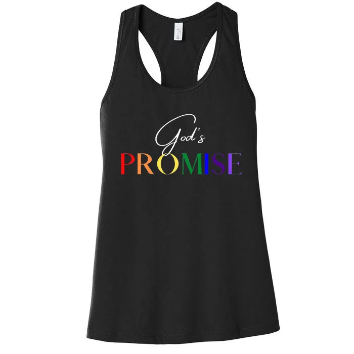 God Is Promise The Rainbow Women's Racerback Tank