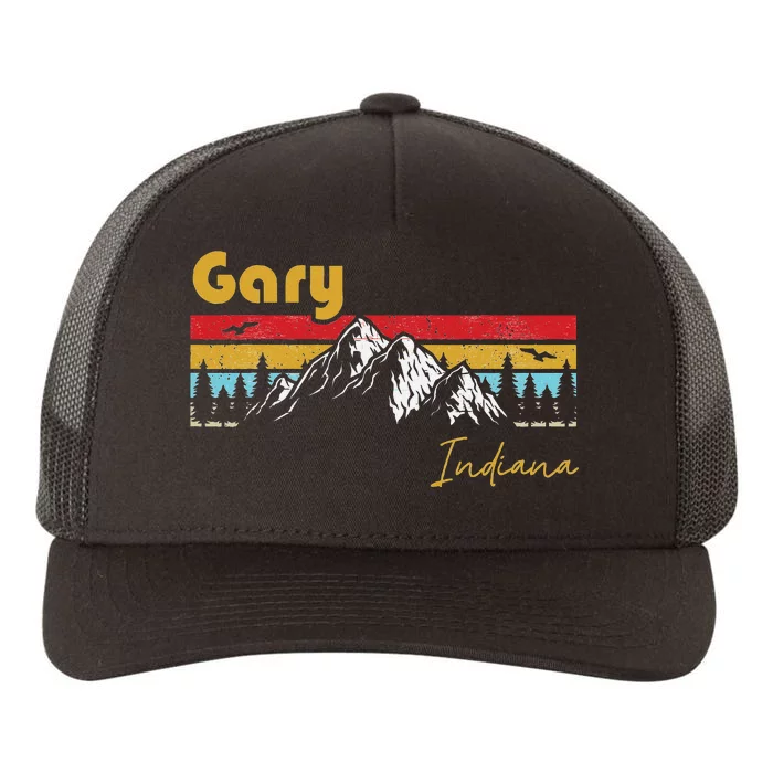 Gary Indiana Roots Hometown Vintage Home State Pride Yupoong Adult 5-Panel Trucker Hat