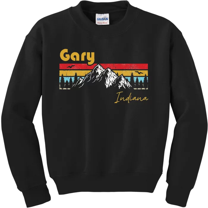 Gary Indiana Roots Hometown Vintage Home State Pride Kids Sweatshirt