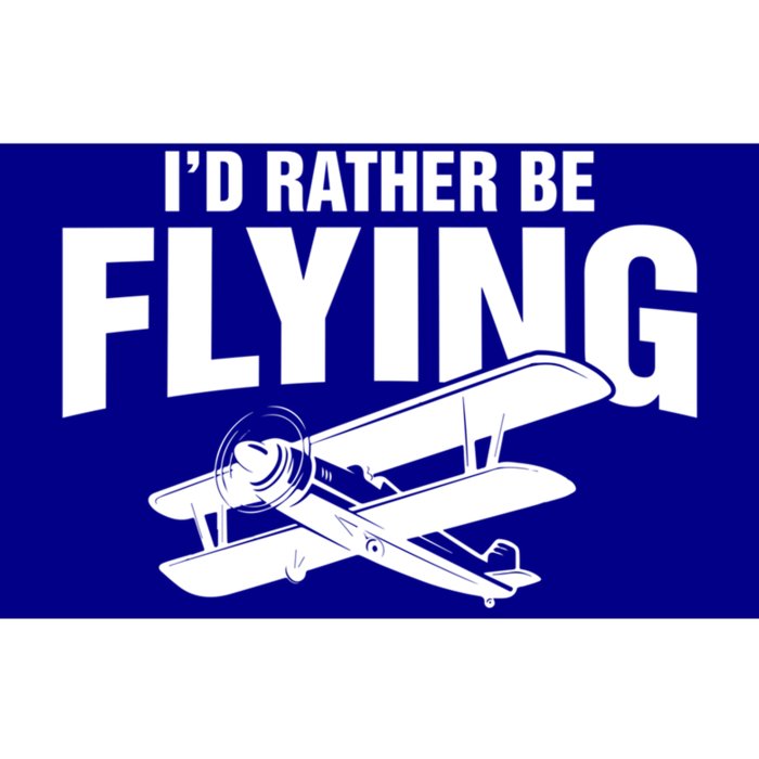 Grandpa Id Rather Be Flying Funny Vintage Airplane Pilot Gift Bumper Sticker