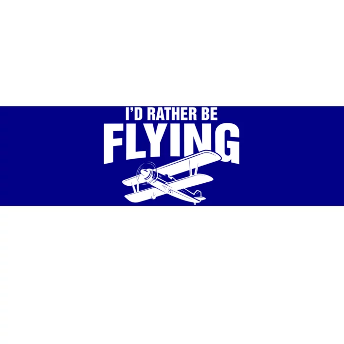 Grandpa Id Rather Be Flying Funny Vintage Airplane Pilot Gift Bumper Sticker