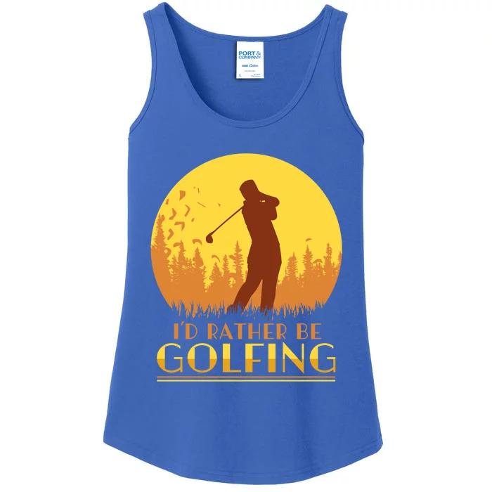 Golfer Id Rather Be Golfing Player Instructor Athlete Gift Ladies Essential Tank