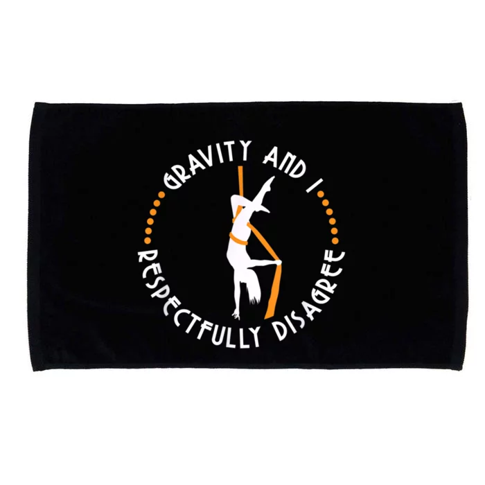 Gravity & I Respectfully Disagree Aerial Yoga Dance Microfiber Hand Towel