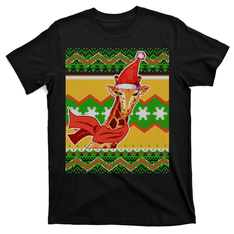 Giraffe Ugly Christmas T-Shirt