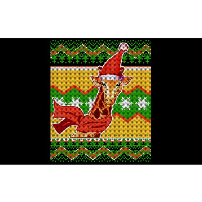 Giraffe Ugly Christmas Bumper Sticker