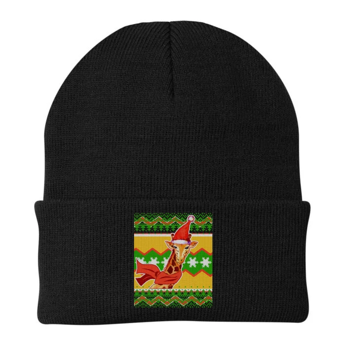 Giraffe Ugly Christmas Knit Cap Winter Beanie