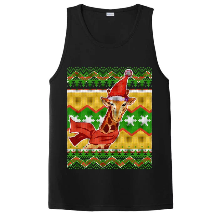 Giraffe Ugly Christmas Performance Tank