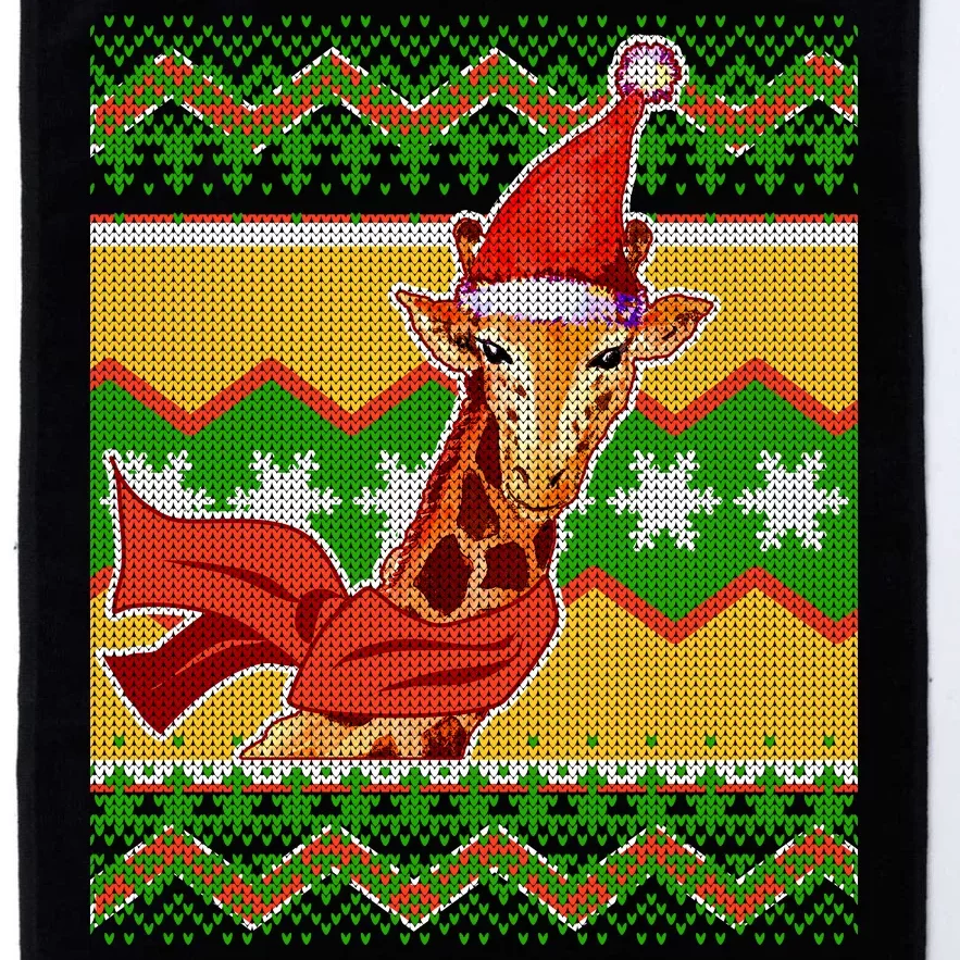 Giraffe Ugly Christmas Platinum Collection Golf Towel