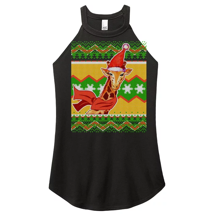 Giraffe Ugly Christmas Women’s Perfect Tri Rocker Tank