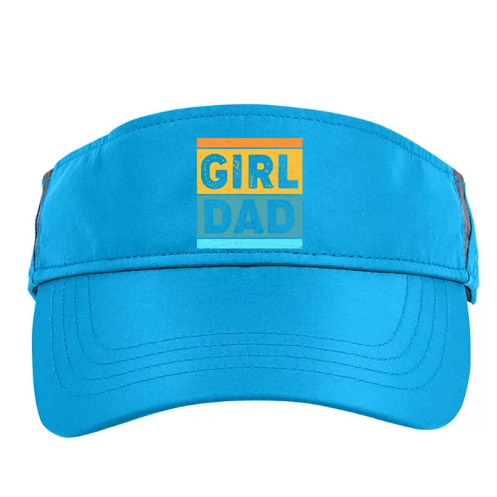 Girl Dad Distressed Color Block Adult Drive Performance Visor