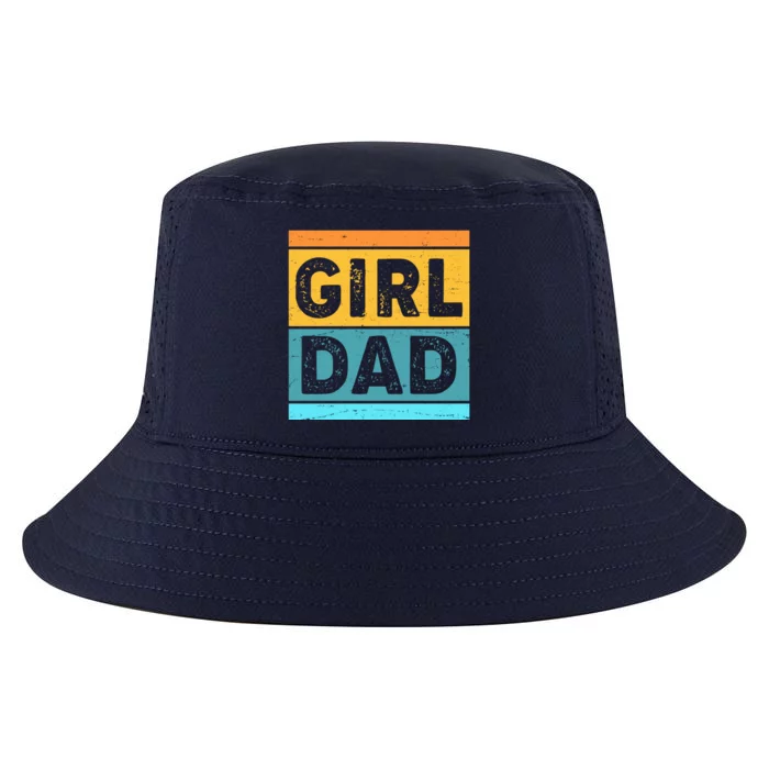 Girl Dad Distressed Color Block Cool Comfort Performance Bucket Hat