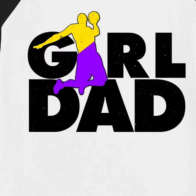 Girl Dad Dunking Tribute Baseball Sleeve Shirt