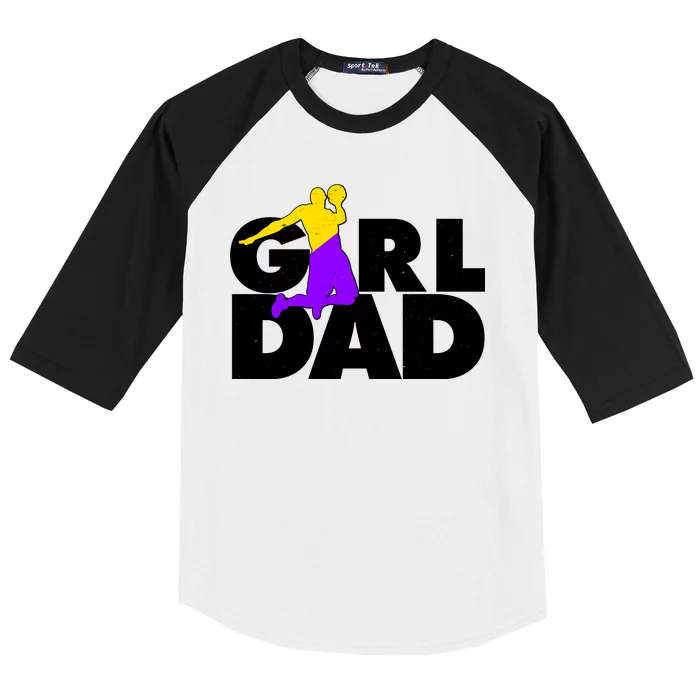 Girl Dad Dunking Tribute Baseball Sleeve Shirt