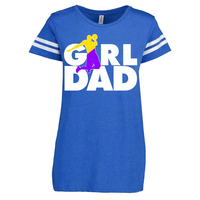 Girl Dad Dunking Tribute Enza Ladies Jersey Football T-Shirt