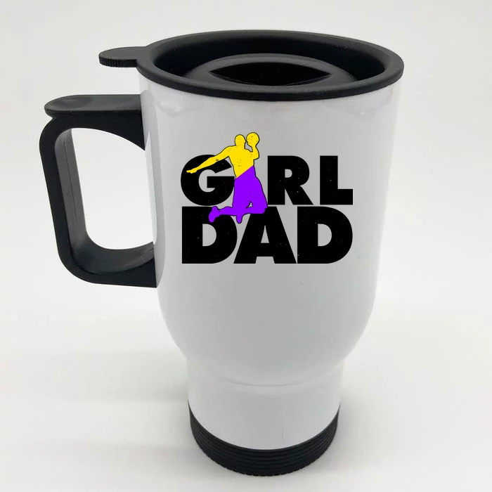 Girl Dad Dunking Tribute Front & Back Stainless Steel Travel Mug