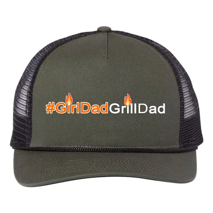 Girl Dad Grill Dad Retro Rope Trucker Hat Cap