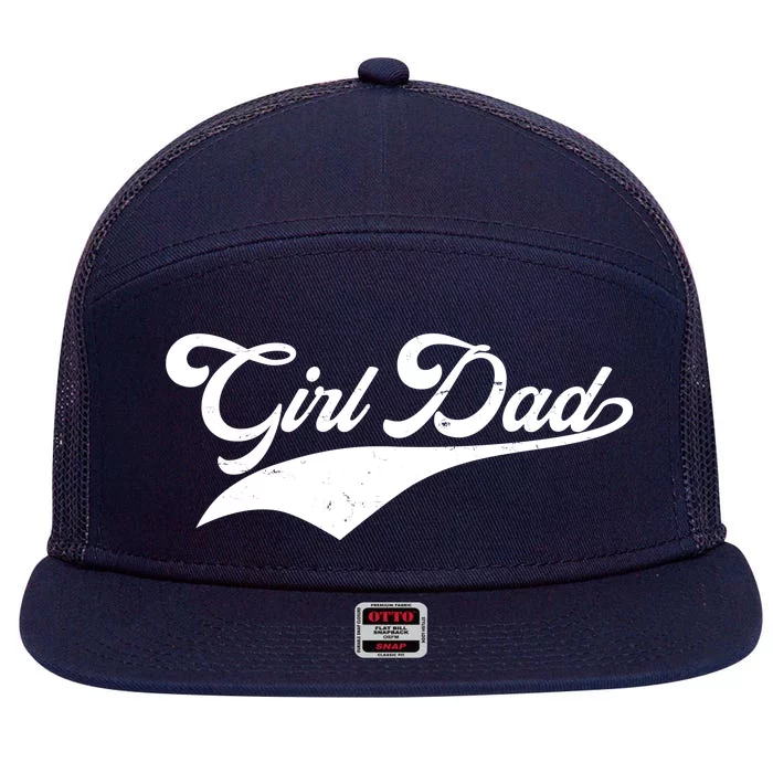 Girl Dad Tribute 7 Panel Mesh Trucker Snapback Hat