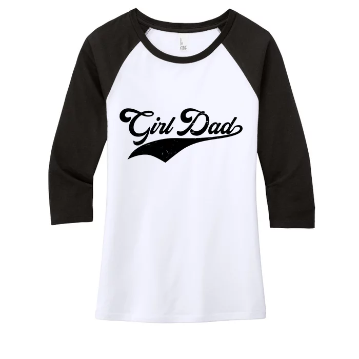 Girl Dad Tribute Women's Tri-Blend 3/4-Sleeve Raglan Shirt