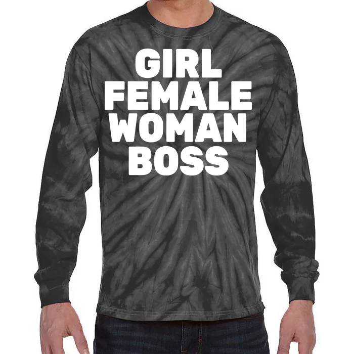 Girl Female Woman Boss Tie-Dye Long Sleeve Shirt