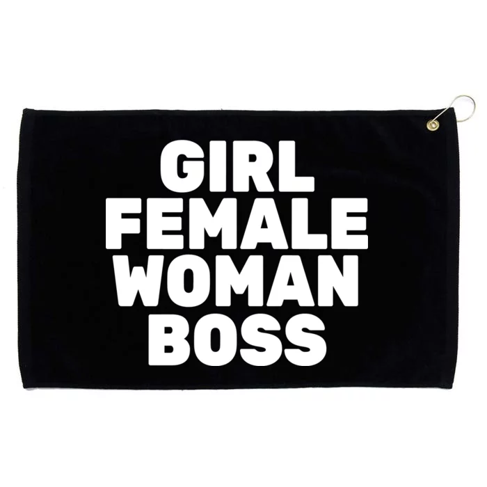 Girl Female Woman Boss Grommeted Golf Towel