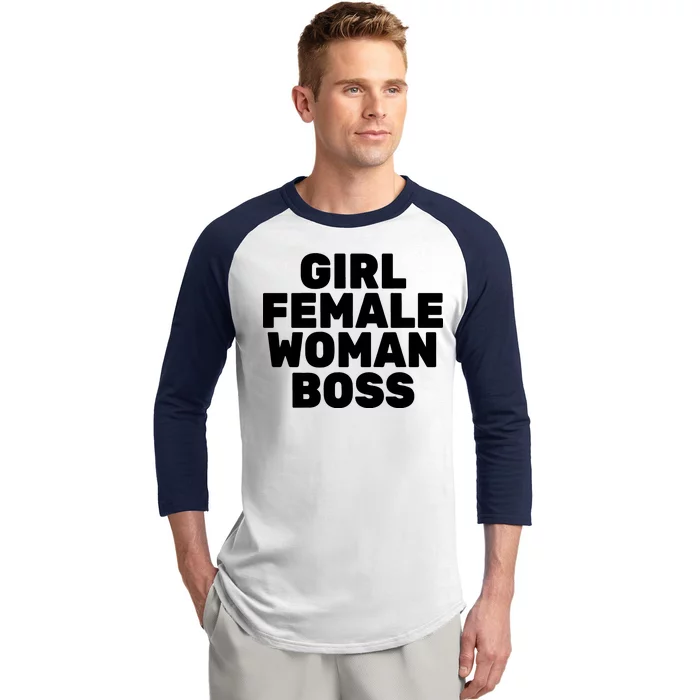 Girl Female Woman Boss Baseball Sleeve Shirt