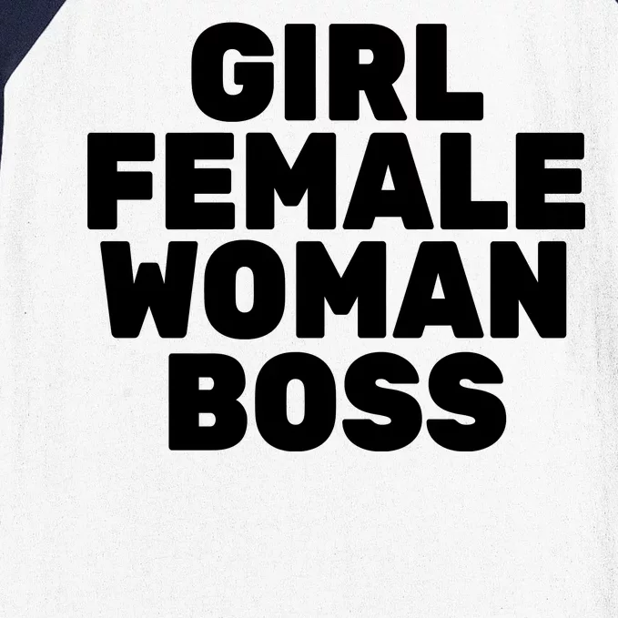 Girl Female Woman Boss Baseball Sleeve Shirt