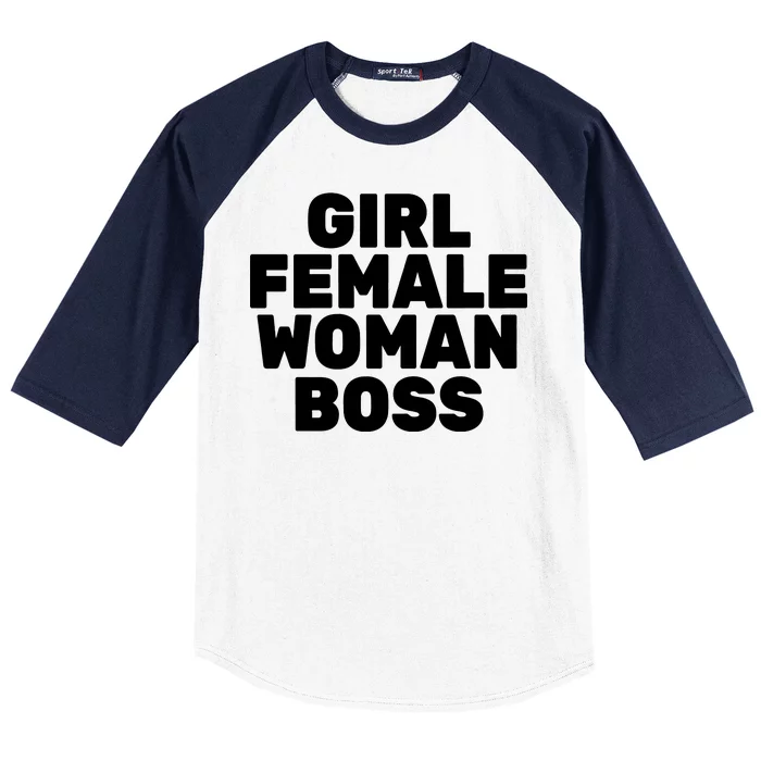 Girl Female Woman Boss Baseball Sleeve Shirt