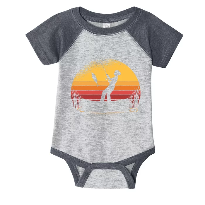 Girl Fishing Sunset Infant Baby Jersey Bodysuit