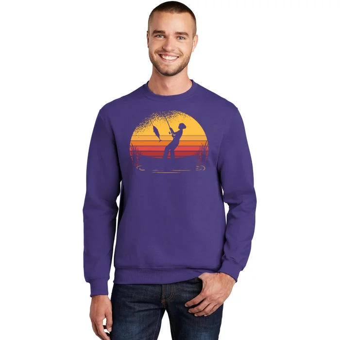 Girl Fishing Sunset Sweatshirt