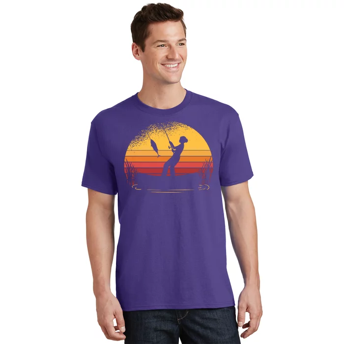 Girl Fishing Sunset T-Shirt