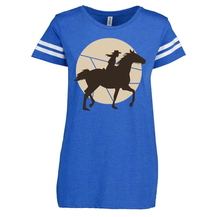 Girl Horse Rider Enza Ladies Jersey Football T-Shirt