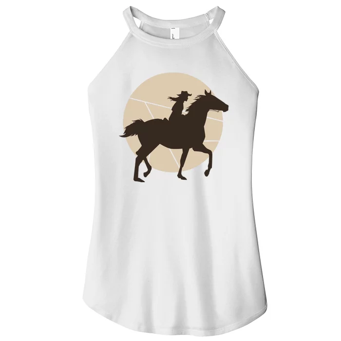 Girl Horse Rider Women’s Perfect Tri Rocker Tank