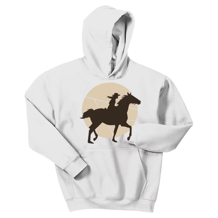 Girl Horse Rider Kids Hoodie