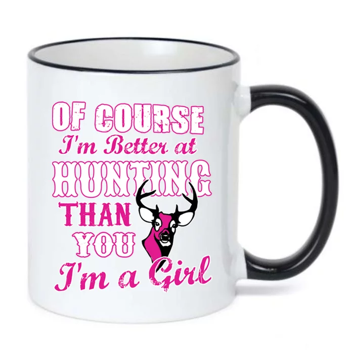 Girl Hunting Black Color Changing Mug