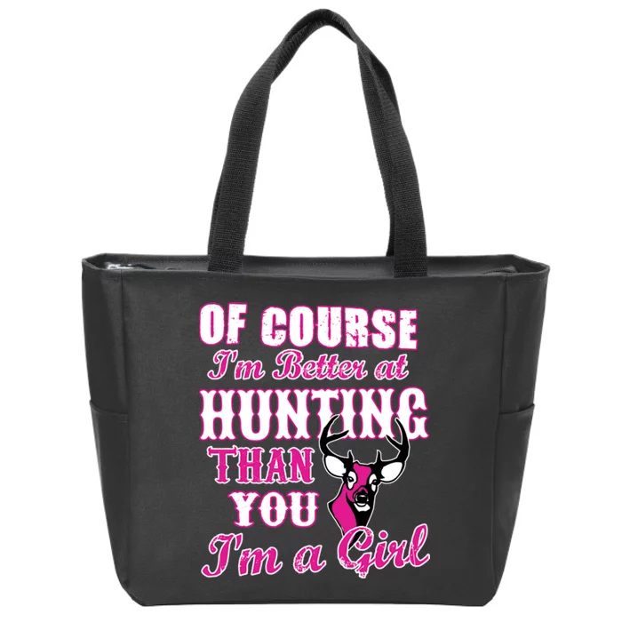 Girl Hunting Zip Tote Bag