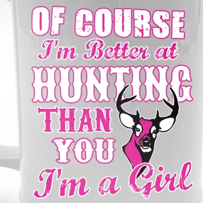 Girl Hunting Front & Back Beer Stein