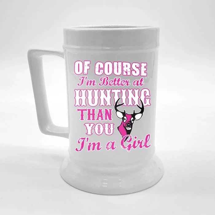 Girl Hunting Front & Back Beer Stein