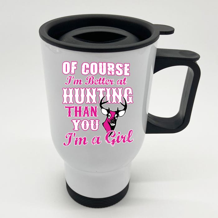 Girl Hunting Front & Back Stainless Steel Travel Mug