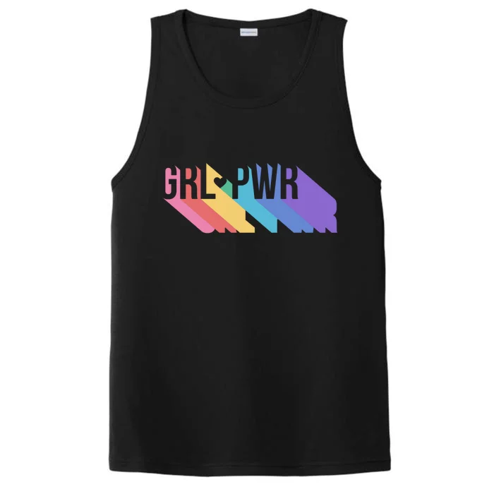 Girl Power Colorful Performance Tank