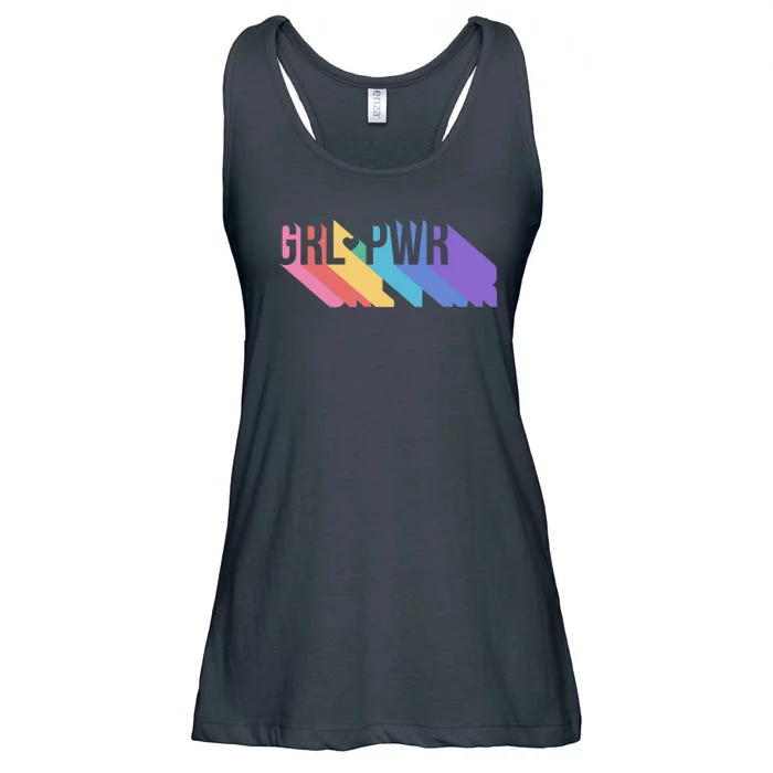 Girl Power Colorful Ladies Essential Flowy Tank