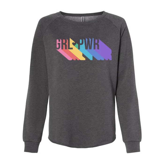 Girl Power Colorful Womens California Wash Sweatshirt