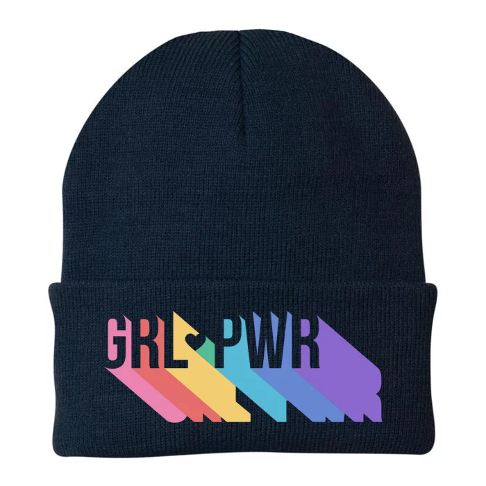 Girl Power Colorful Knit Cap Winter Beanie