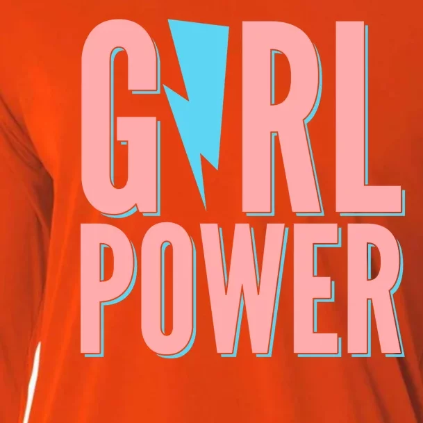 Girl Power Lightning Bolt Cooling Performance Long Sleeve Crew