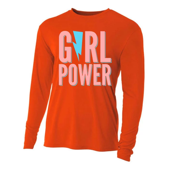 Girl Power Lightning Bolt Cooling Performance Long Sleeve Crew