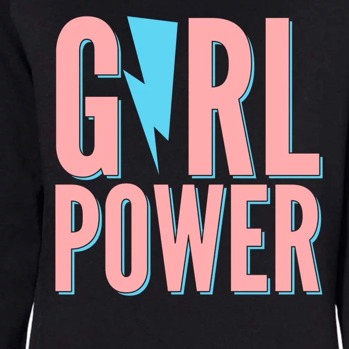 Girl Power Lightning Bolt Womens California Wash Sweatshirt