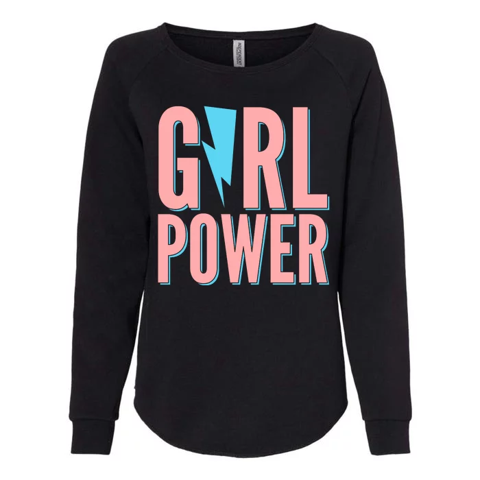 Girl Power Lightning Bolt Womens California Wash Sweatshirt