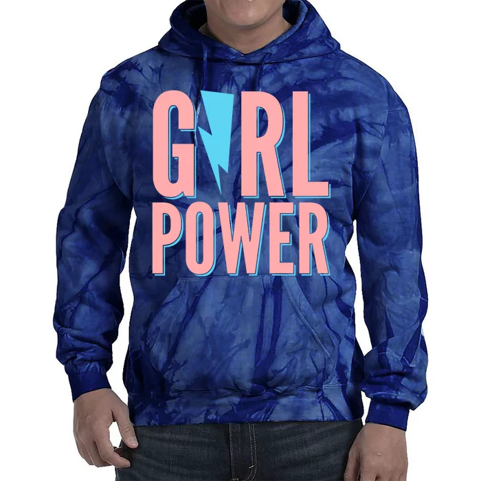 Girl Power Lightning Bolt Tie Dye Hoodie